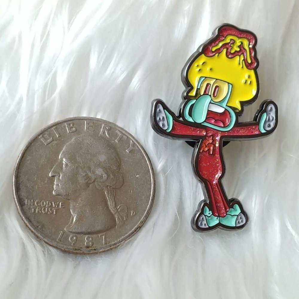 Spongebob Squidward Tentacles Enamel Pin - Picture 2 of 5